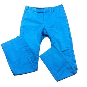 Z Zegna Slim Fit Men's Blue 46R Trousers Pants 30x30 7AGNC2 Casual Office Preppy
